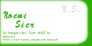 noemi sier business card